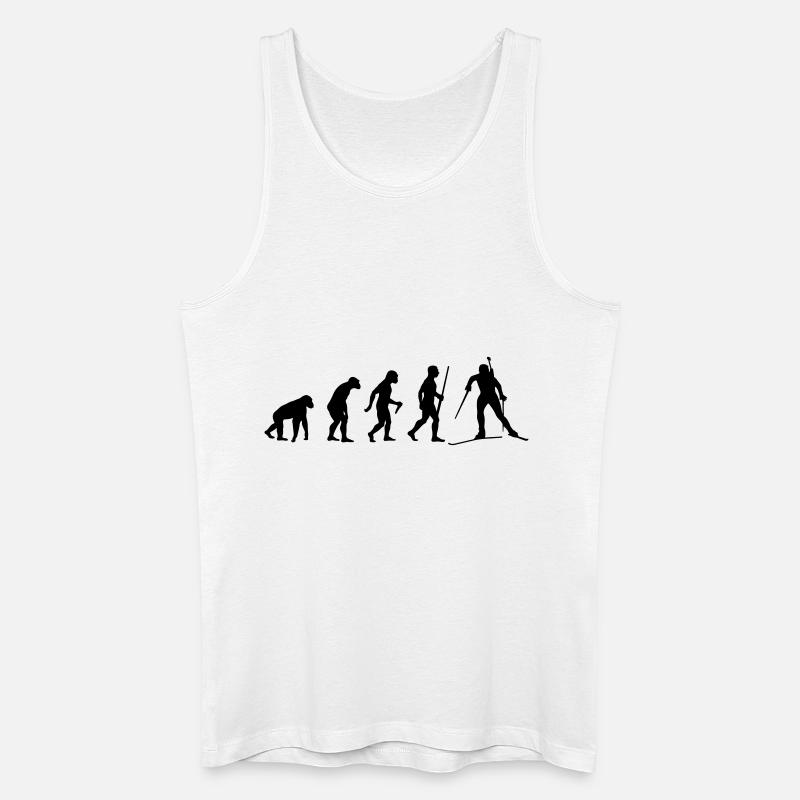 Biathlon Evolution - Männer Bio Tank Top - Weiß