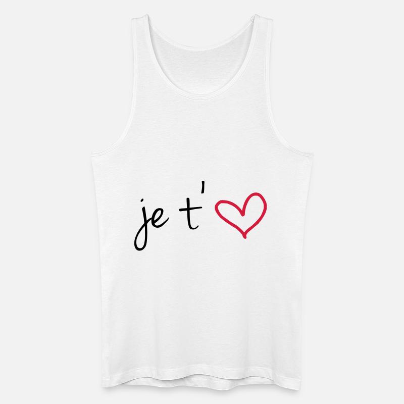I love Dich - Männer Bio Tank Top - Weiß