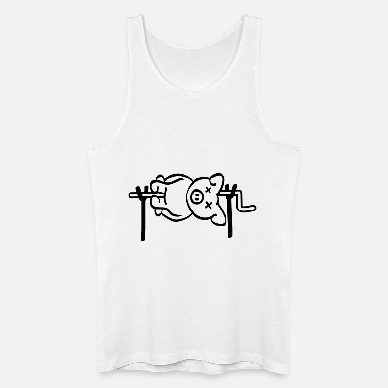 Pig Barbecue - Männer Bio Tank Top - Weiß