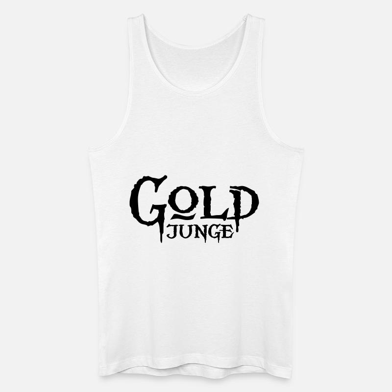 Goldjunge - Männer Bio Tank Top - Weiß