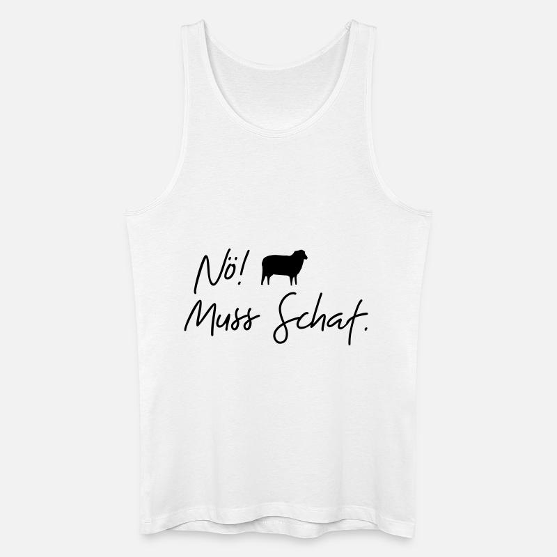 nö muss schaf - Männer Bio Tank Top - Weiß