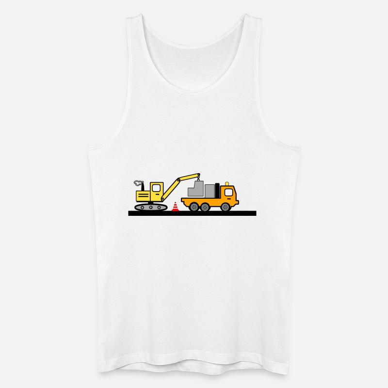 Bagger - Männer Bio Tank Top - Weiß