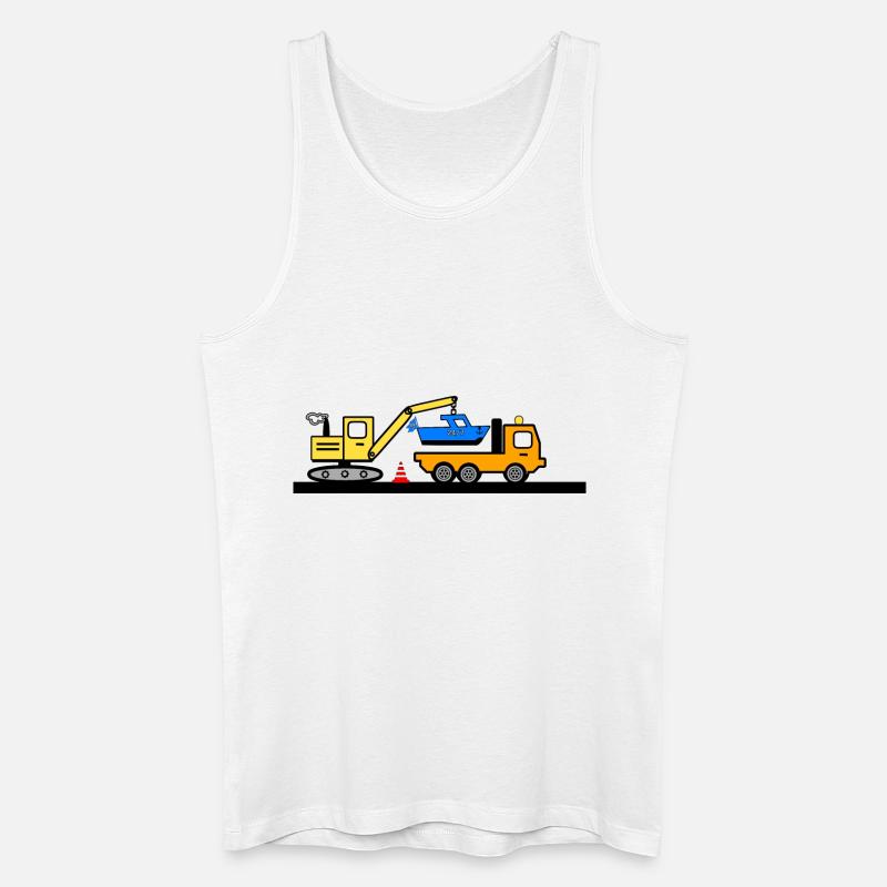 Bagger - Männer Bio Tank Top - Weiß