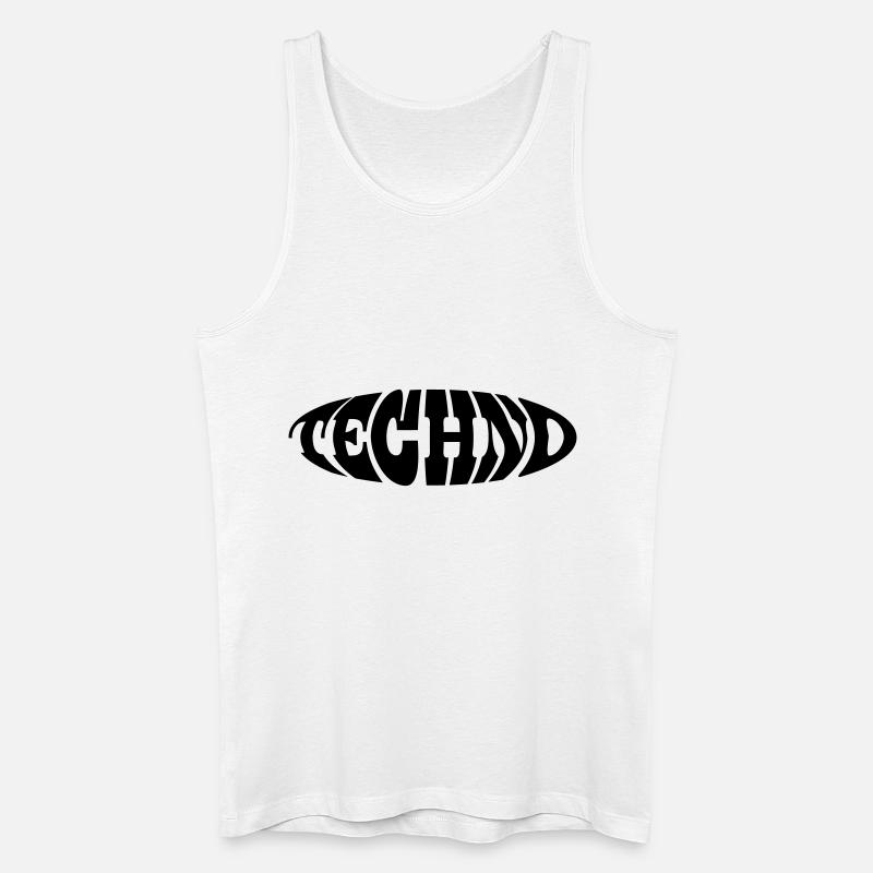 Techno Spruch Geschenk - Männer Bio Tank Top - Weiß