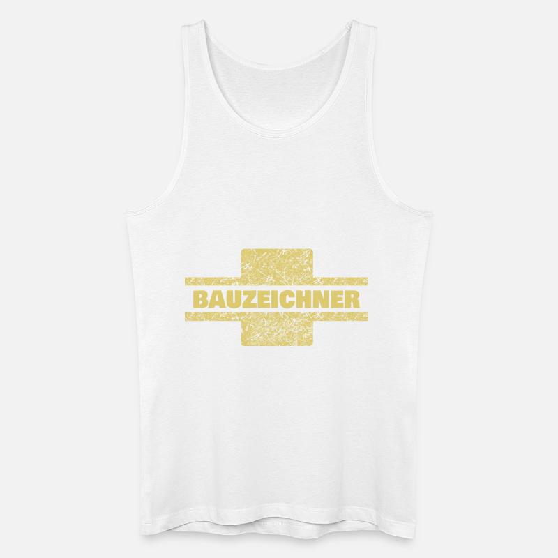 Beruf Bauzeichner - Männer Bio Tank Top - Weiß