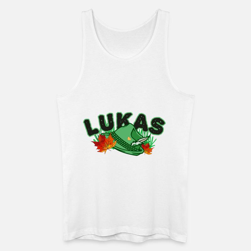 Lukas herbstlich - Männer Bio Tank Top - Weiß