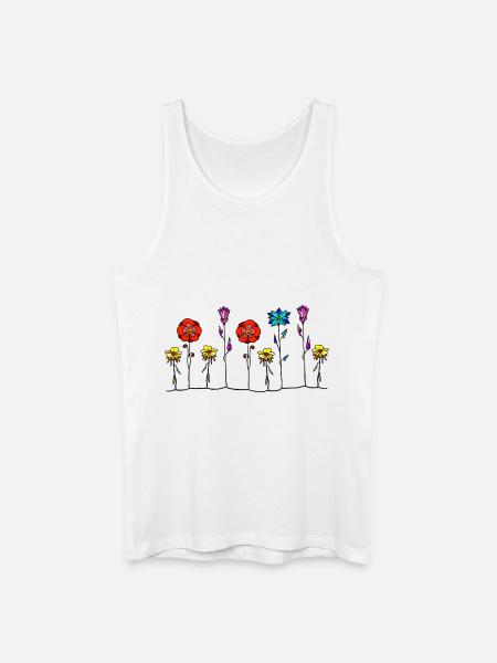 Blumen - Männer Bio Tank Top - Weiß