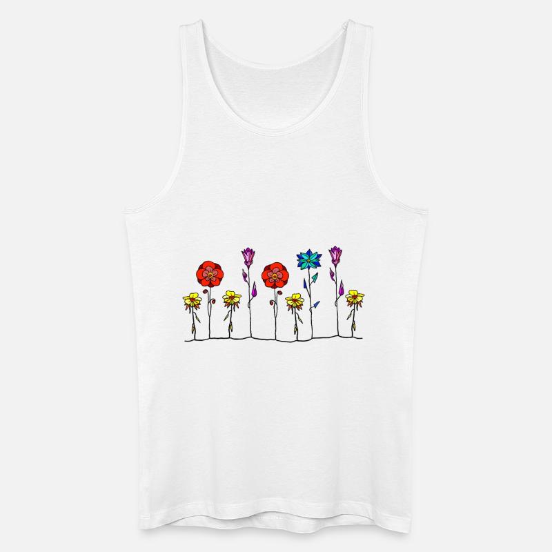 Blumen - Männer Bio Tank Top - Weiß