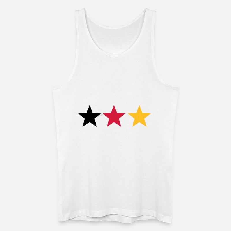 Schwarz rot gold - Männer Bio Tank Top - Weiß
