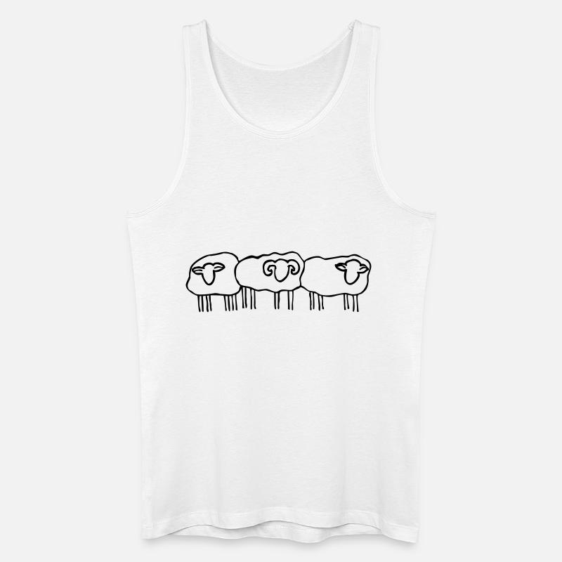 Schafe Schafherde - Männer Bio Tank Top - Weiß