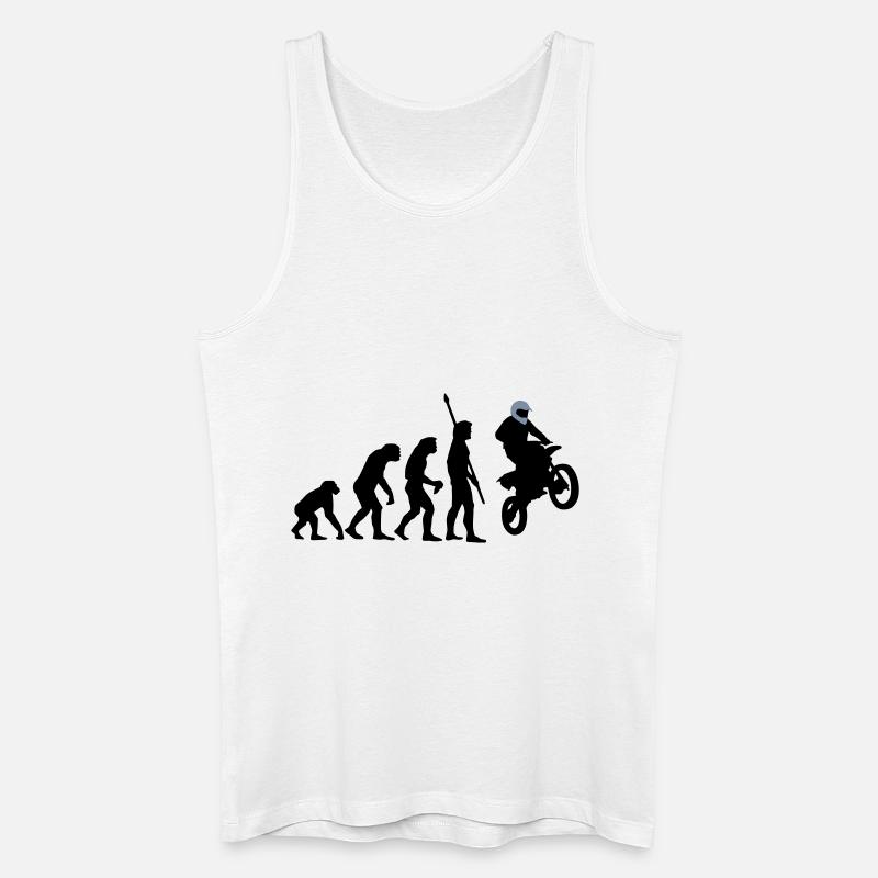 evolution_motorbike_stunt_a_2c - Männer Bio Tank Top - Weiß
