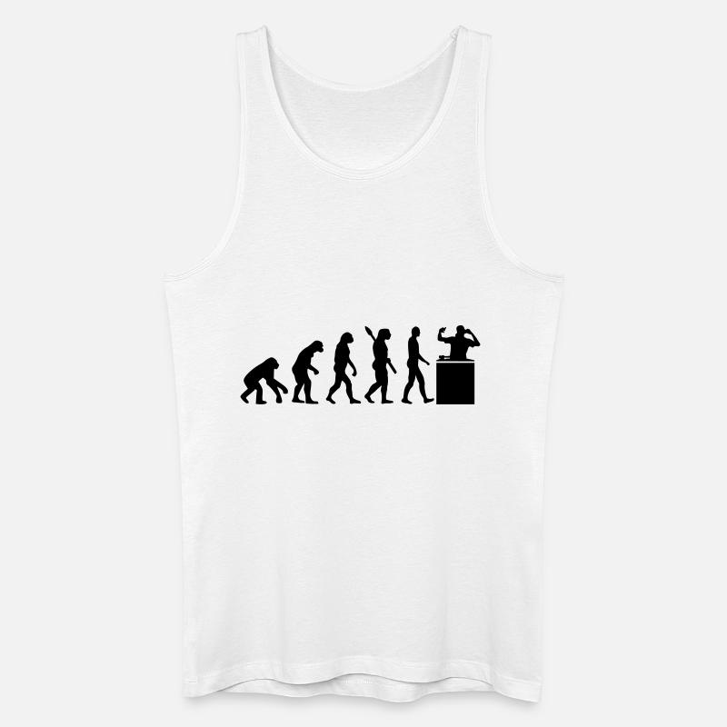 Evolution DJ - Men’s Organic Tank Top - white