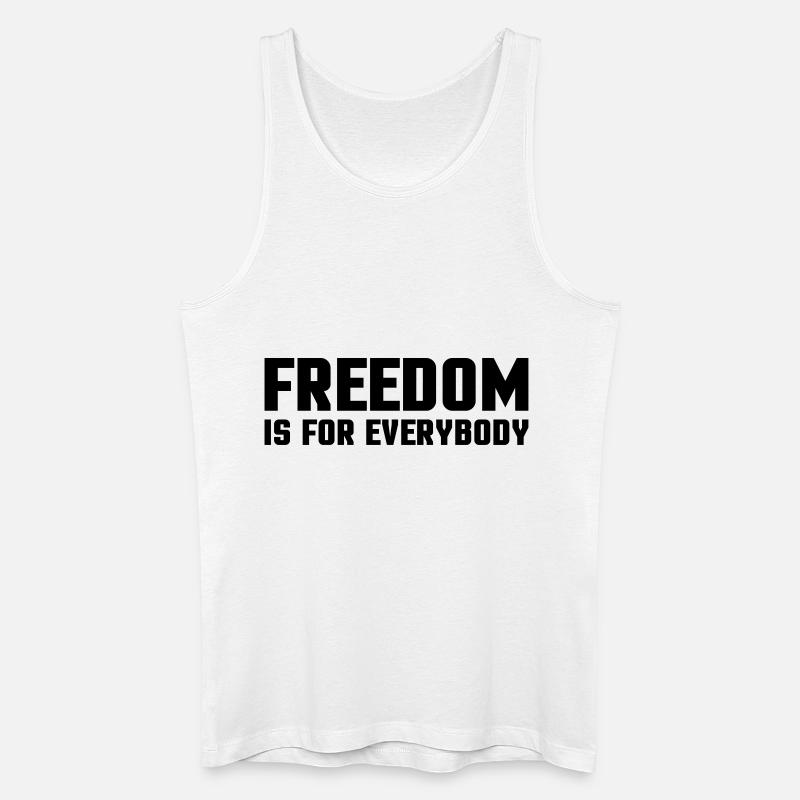 freedom_1 - Männer Bio Tank Top - Weiß