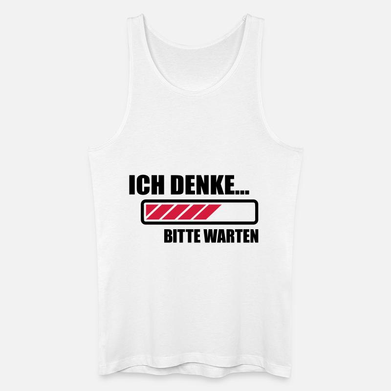 Ich denke - Männer Bio Tank Top - Weiß