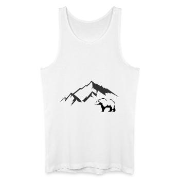 Bear Mountains - Men’s Organic Tank Top - white - Front