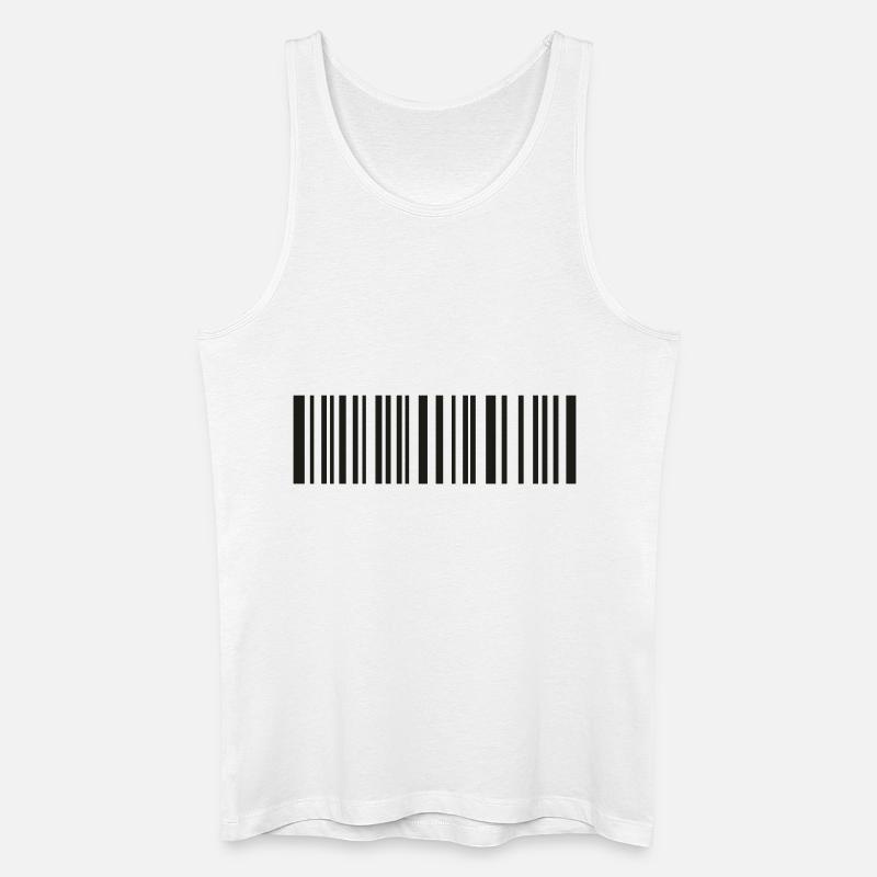 Barcode - Männer Bio Tank Top - Weiß