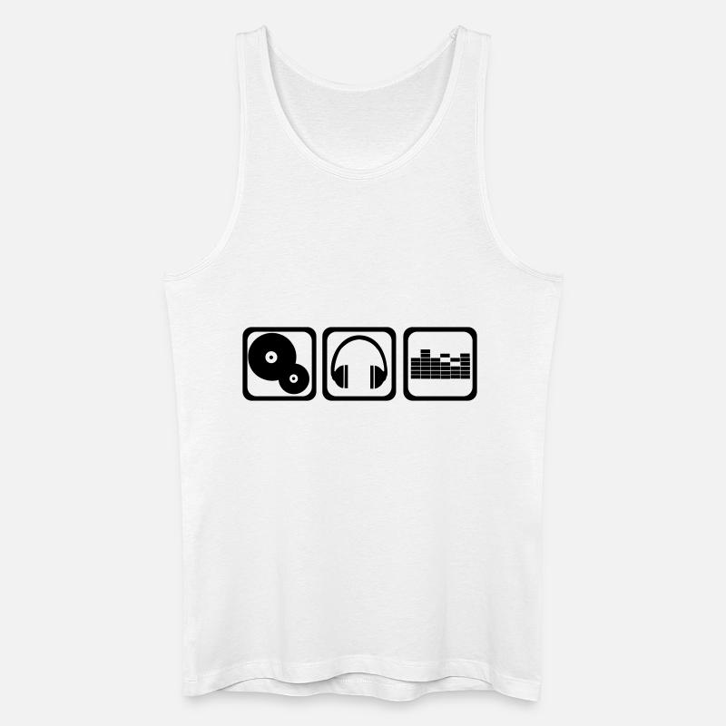 DJ - Männer Bio Tank Top - Weiß