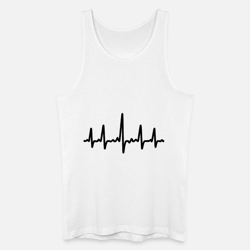 heartbeat - Männer Bio Tank Top - Weiß