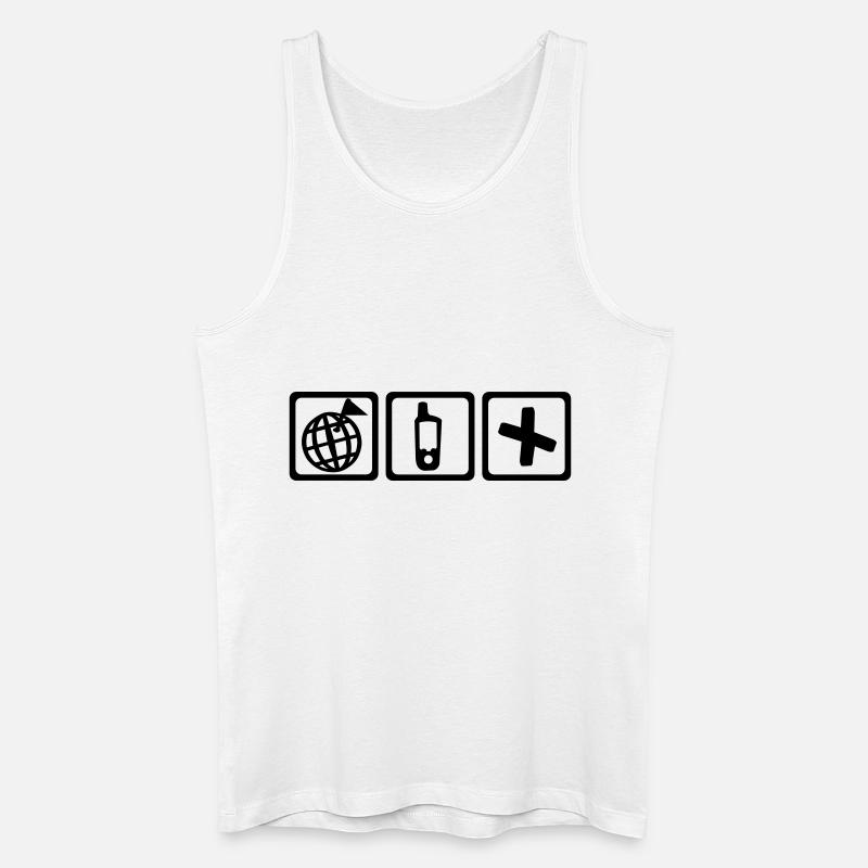 Geocaching - Männer Bio Tank Top - Weiß