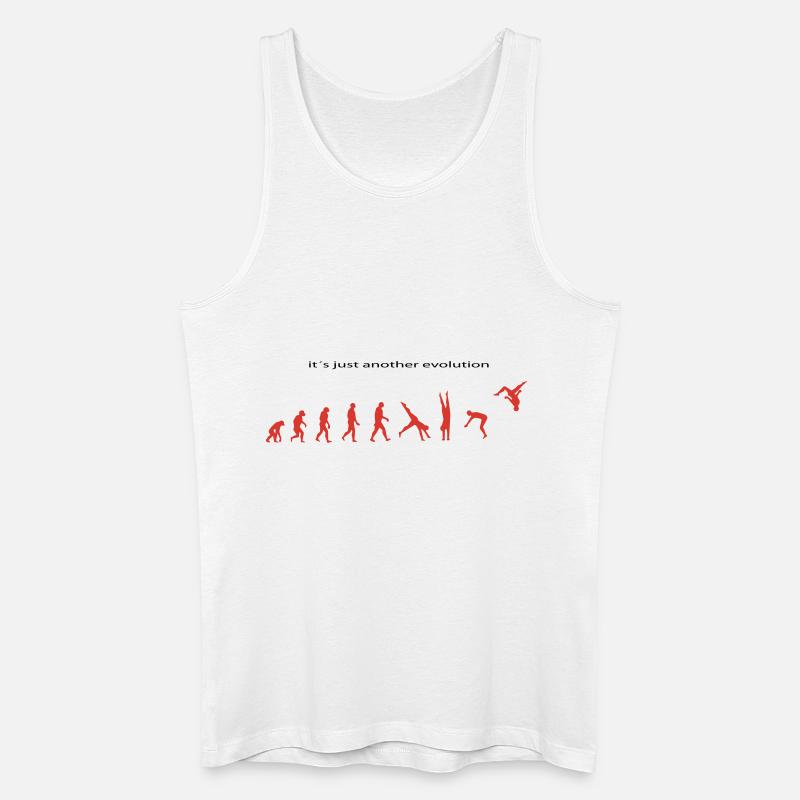 Evolution - Männer Bio Tank Top - Weiß