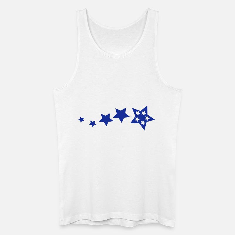 stars2 - Männer Bio Tank Top - Weiß