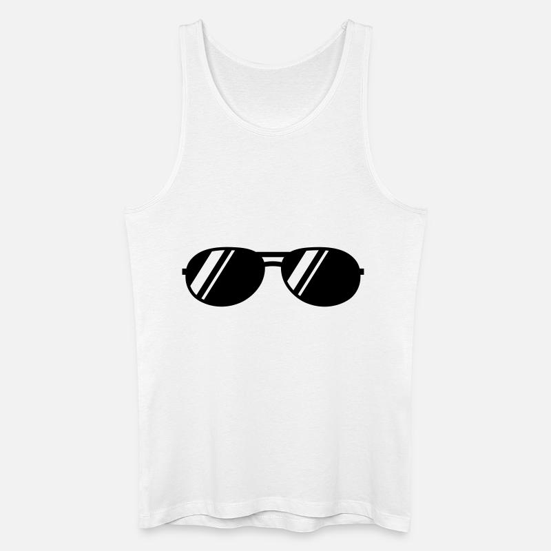 coole Sonnenbrille - Männer Bio Tank Top - Weiß
