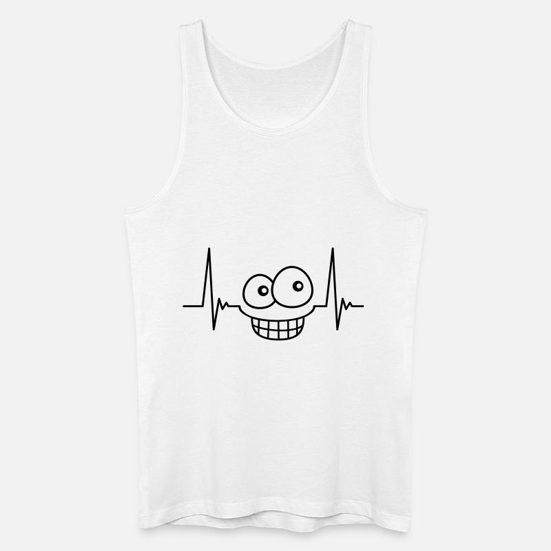 grinface_pulse_1c - Männer Bio Tank Top - Weiß