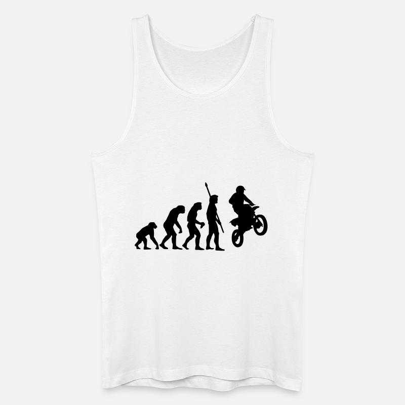 evolution_motorbike_stunt_a_1c - Männer Bio Tank Top - Weiß