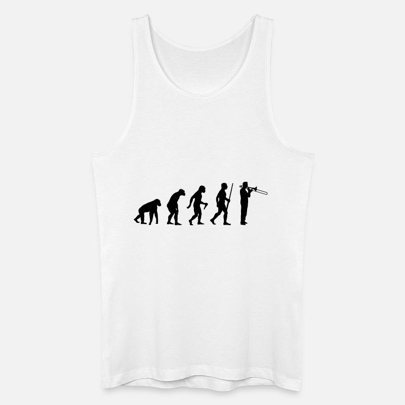 Trombone Evolution - Männer Bio Tank Top - Weiß