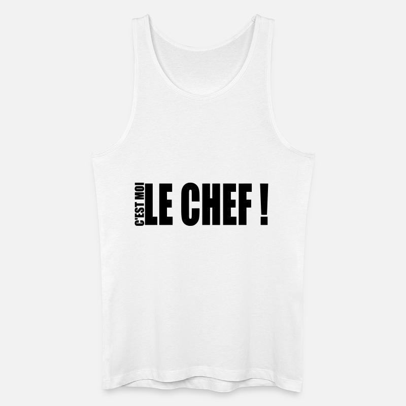c'est moi le chef ! - Männer Bio Tank Top - Weiß
