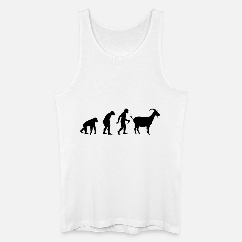 Goat Evolution - Men’s Organic Tank Top - white