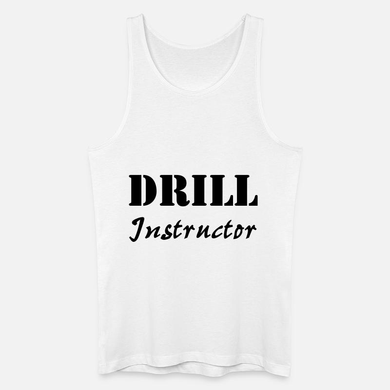 Drill Instructor - Men’s Organic Tank Top - white