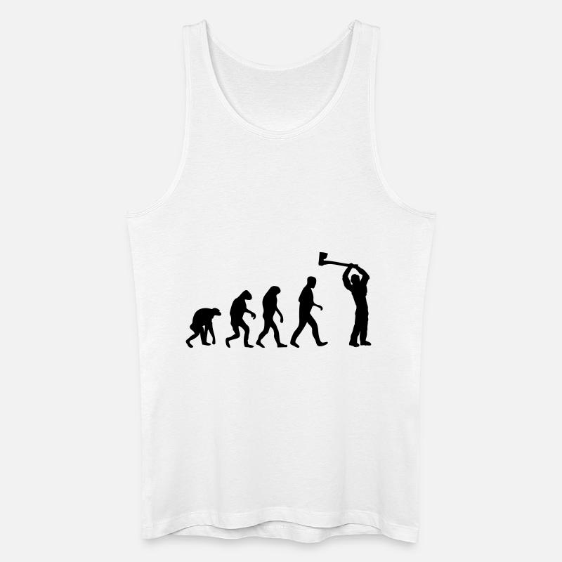lumberjack evolution fun - Men’s Organic Tank Top - white