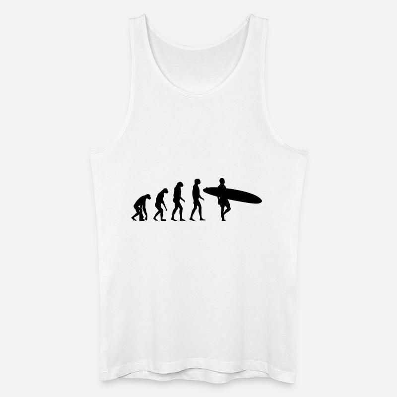 surfer evolution - Débardeur bio Homme - blanc