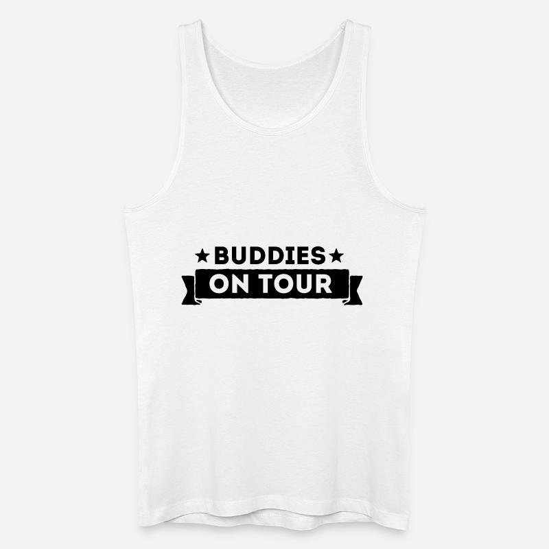 Buddies On Tour - Männer Bio Tank Top - Weiß
