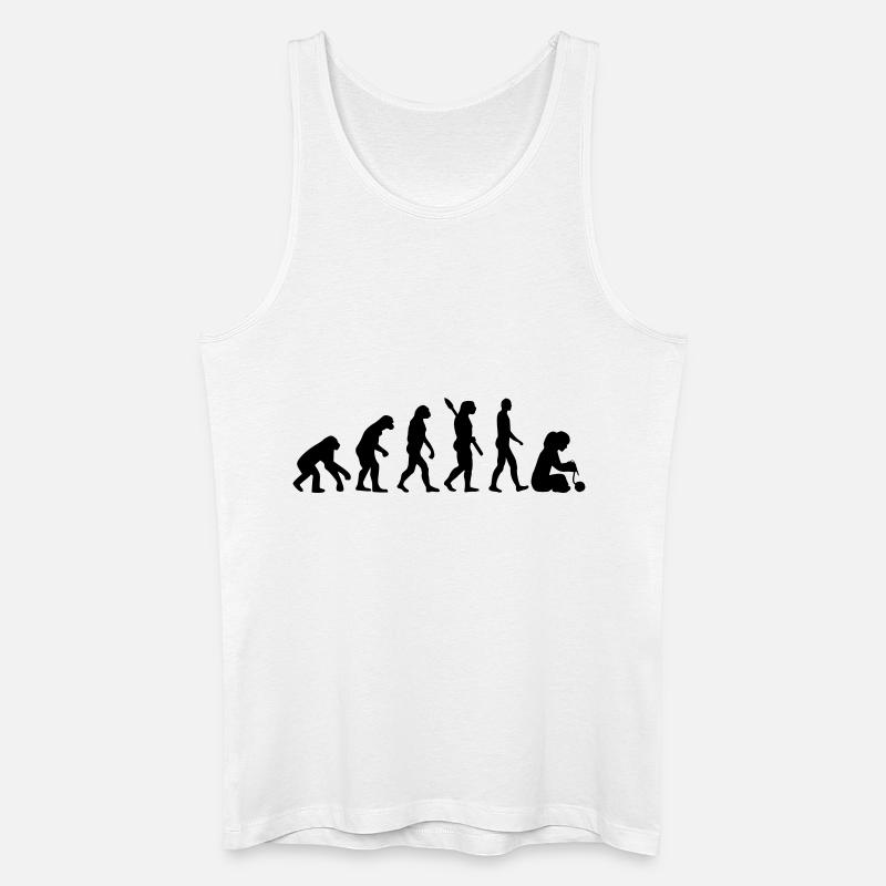 Evolution Knitting - Men’s Organic Tank Top - white