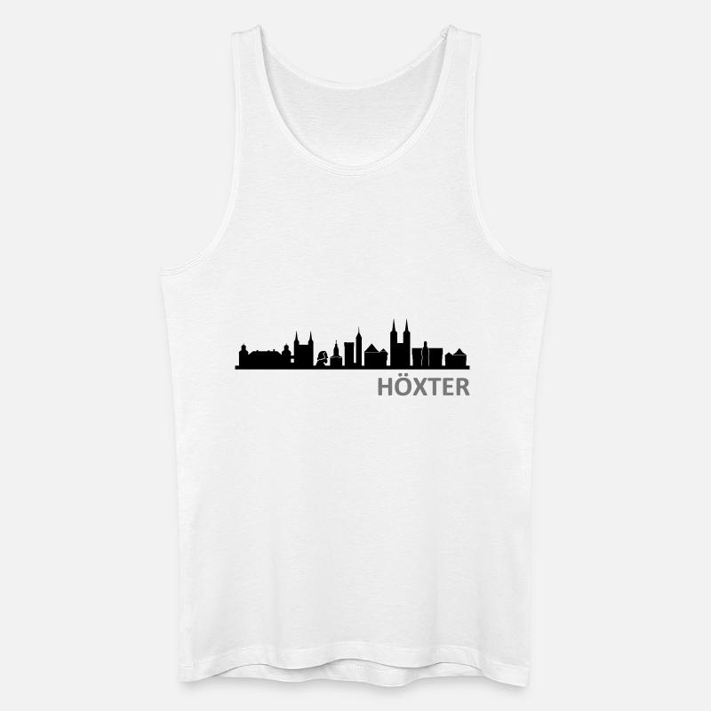 Skyline - Höxter - Männer Bio Tank Top - Weiß