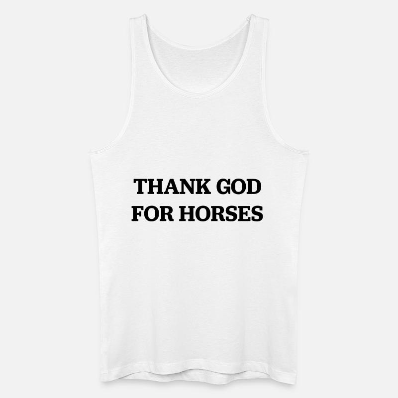 Pferde - Männer Bio Tank Top - Weiß