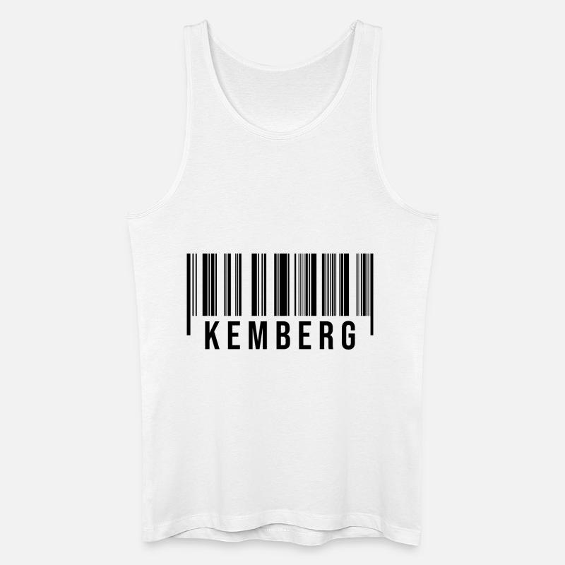 Kemberg Strichcode - Männer Bio Tank Top - Weiß