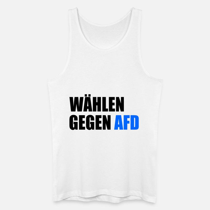 Wählen gegen afd - Männer Bio Tank Top - Weiß