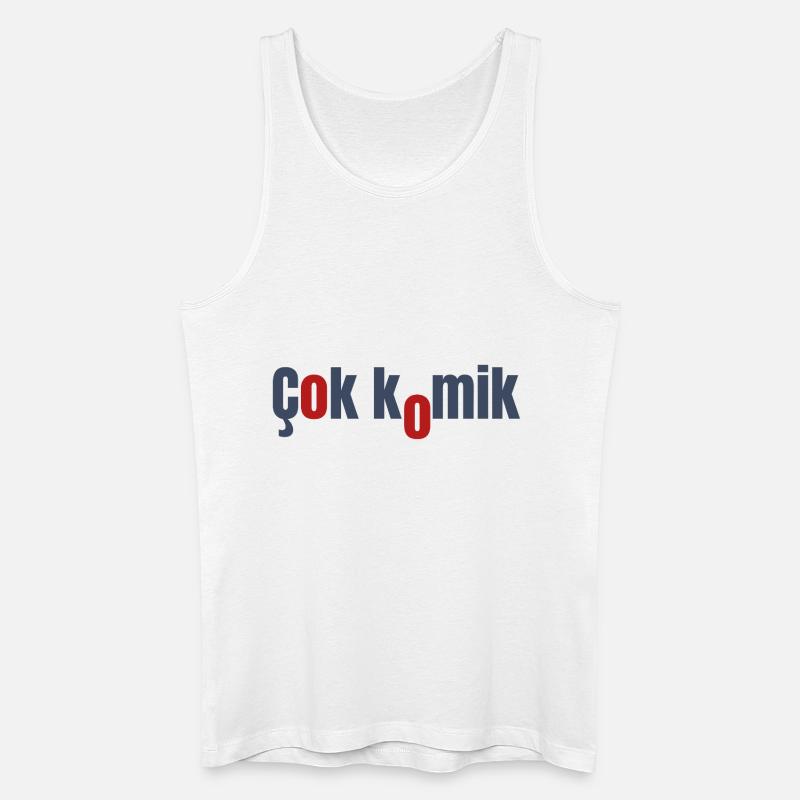 cok komik grey red - Männer Bio Tank Top - Weiß