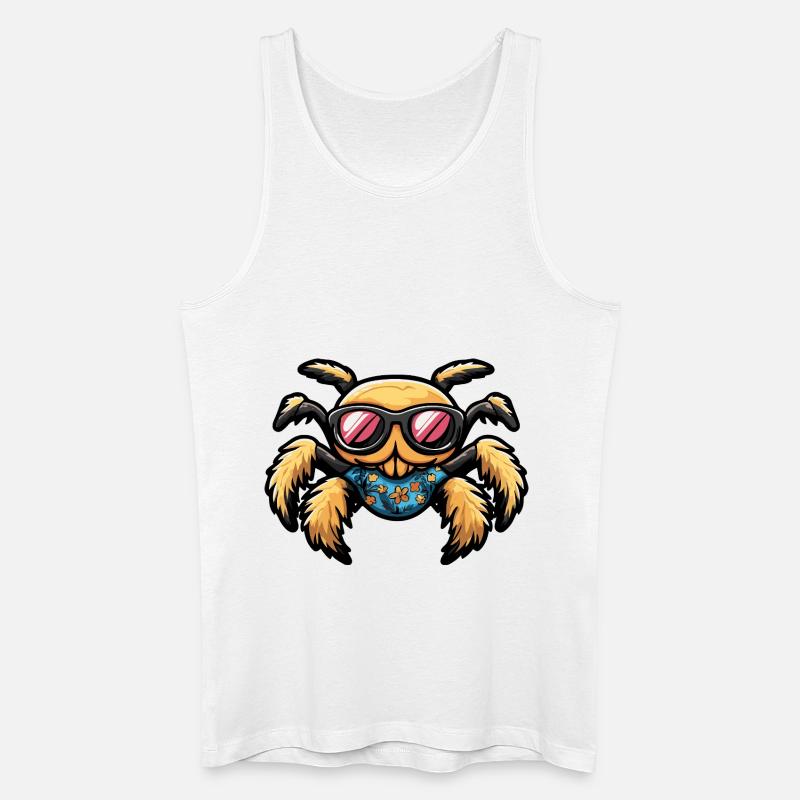 Tarantula Comic Cool Sommer - Männer Bio Tank Top - Weiß