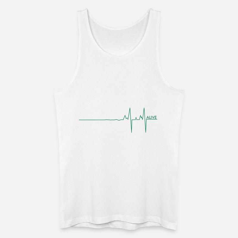 Alive pulse/UK - Men’s Organic Tank Top - white