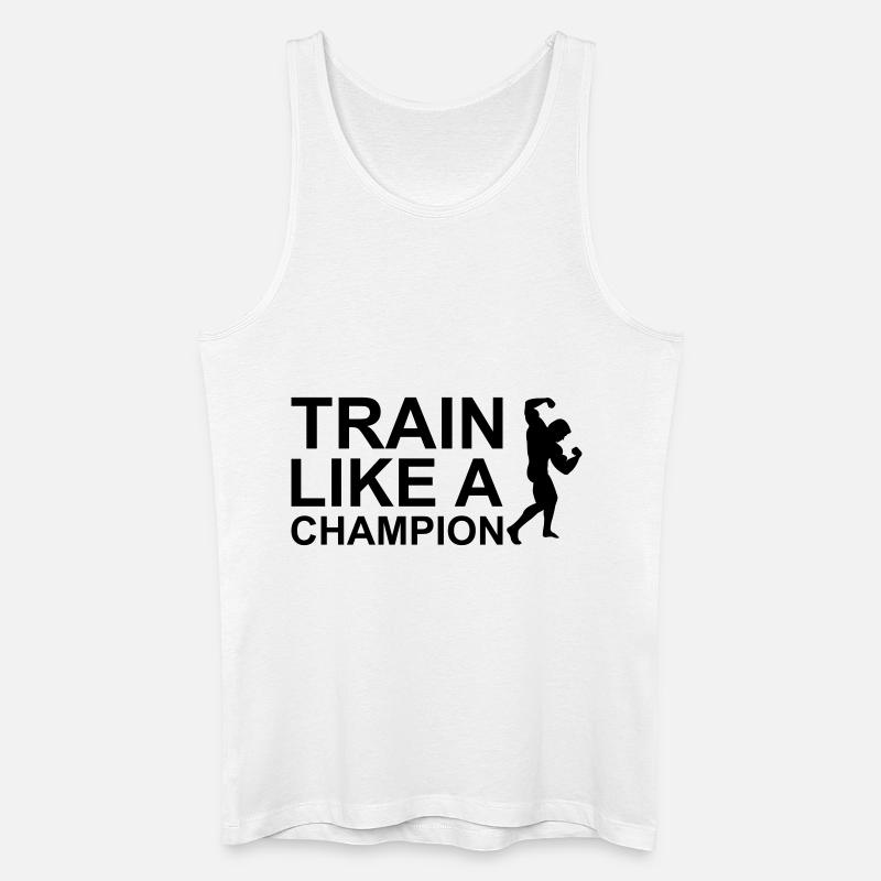 Train like a Champion 2 - Männer Bio Tank Top - Weiß