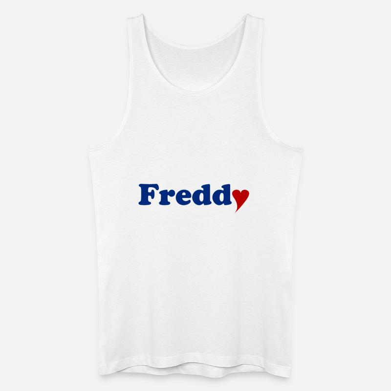 Freddy mit Herz - Männer Bio Tank Top - Weiß