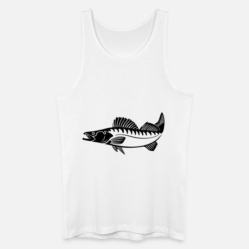 Zander (Pikeperch) - Männer Bio Tank Top - Weiß