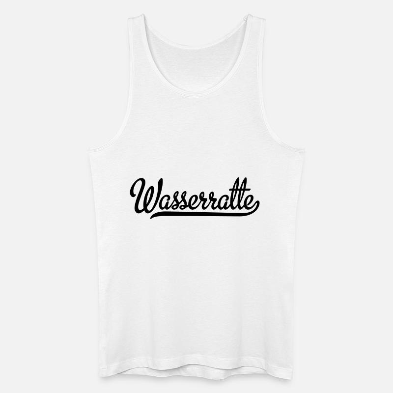 Wasserratte - Männer Bio Tank Top - Weiß