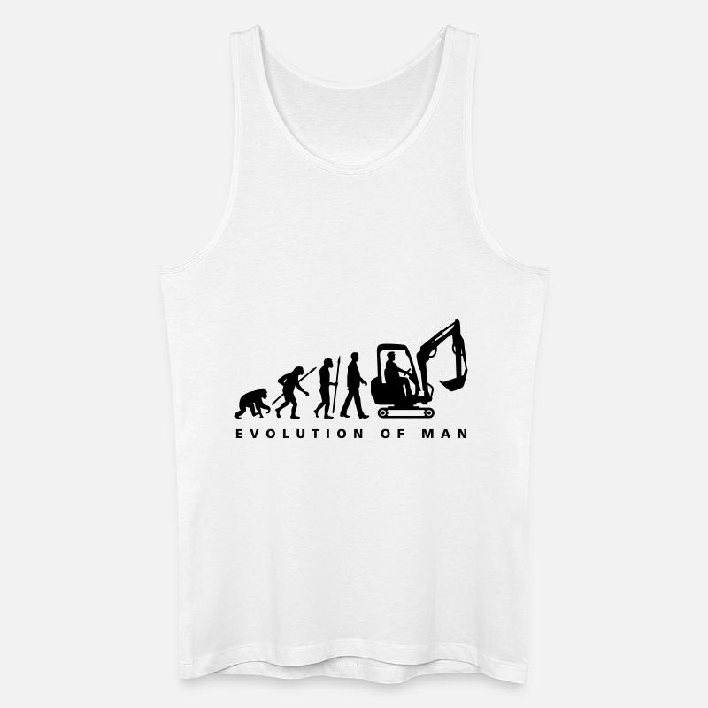 evolution_baggerfahrer_122013_a_1c - Männer Bio Tank Top - Weiß