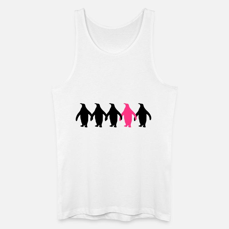 Be different penguins pattern fun - Men’s Organic Tank Top - white