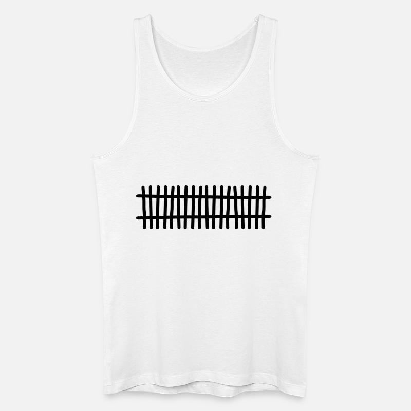 Zaun - Männer Bio Tank Top - Weiß
